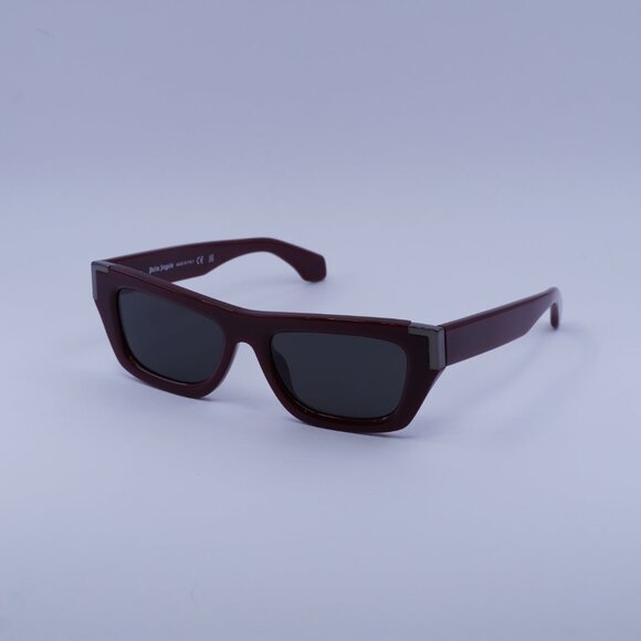Palm Angels PERI10K MALIBU 2507 Sunglasses Red Cat Eye Frame, Grey Lenses - Picture 1 of 8